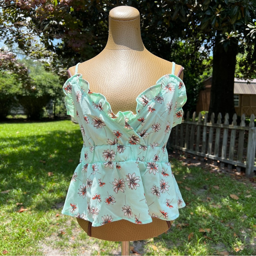 Vero Moda Floral Ruffle Top
